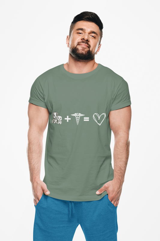 🐾 Healthcare Worker & Pet Lover T-Shirt – Unisex Heavy Cotton Tee | Heart & Paw Design